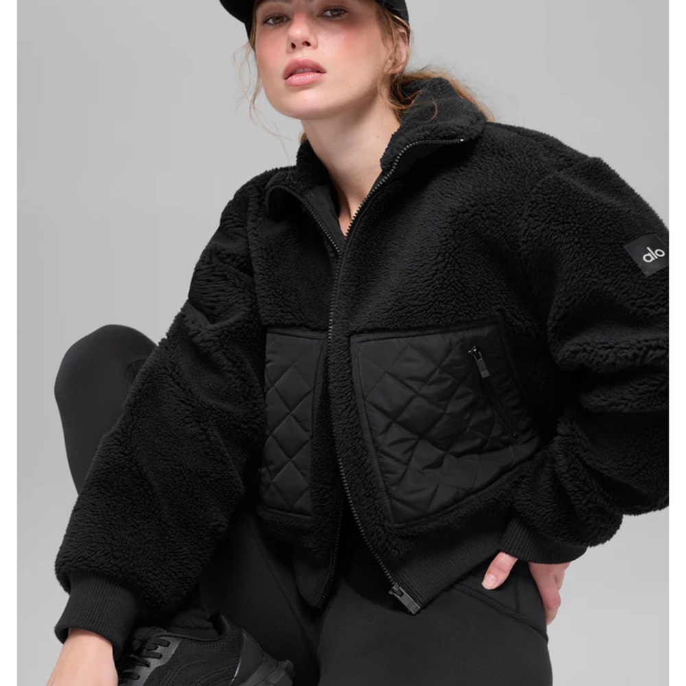 ALO Sherpa Edge Bomber Jacket Black S
